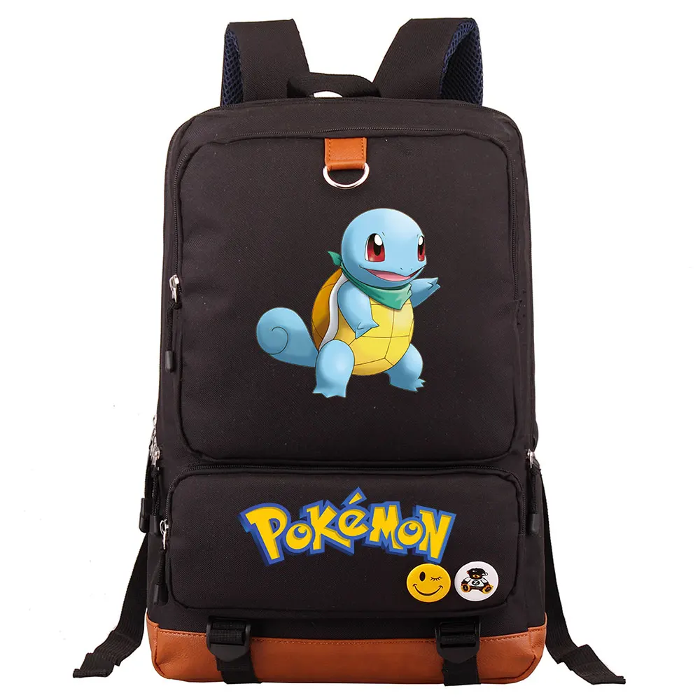 06 Аниме Сквиртл Пикачу Charmander Gengar мальчик девочка школьная сумка для женщин рюкзак для подростков школьные сумки холст для мужчин студенческий рюкзак - Цвет: 06