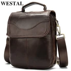 Сумка мужская через плечо WESTAL, кожаная, сумки-почтальонки из натуральной кожи