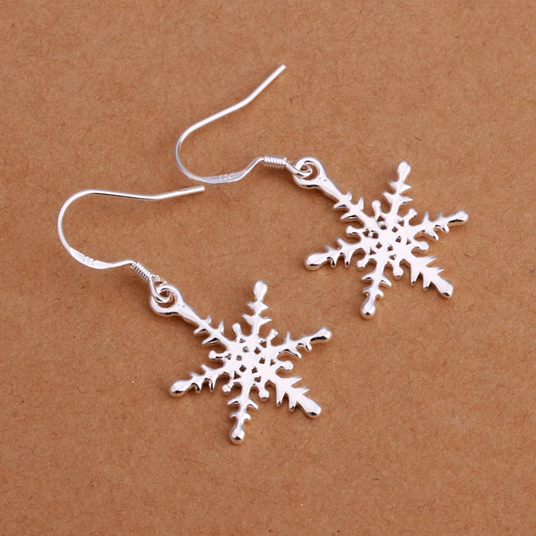 2018 new 925 sterling silver lucky cute nice smooth snow drop of hook earring for women girls fine fashion trendy jewelry | Украшения и