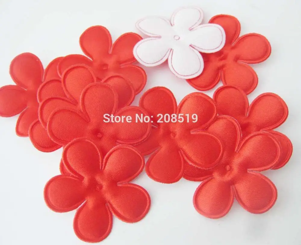 03 red 35mm PANVNE модные цветочные патчи для украшения ремесла 35 мм мягкий цветочный Войлок 200 шт 15 цветов на выбор - Цвет: 03 red 35mm