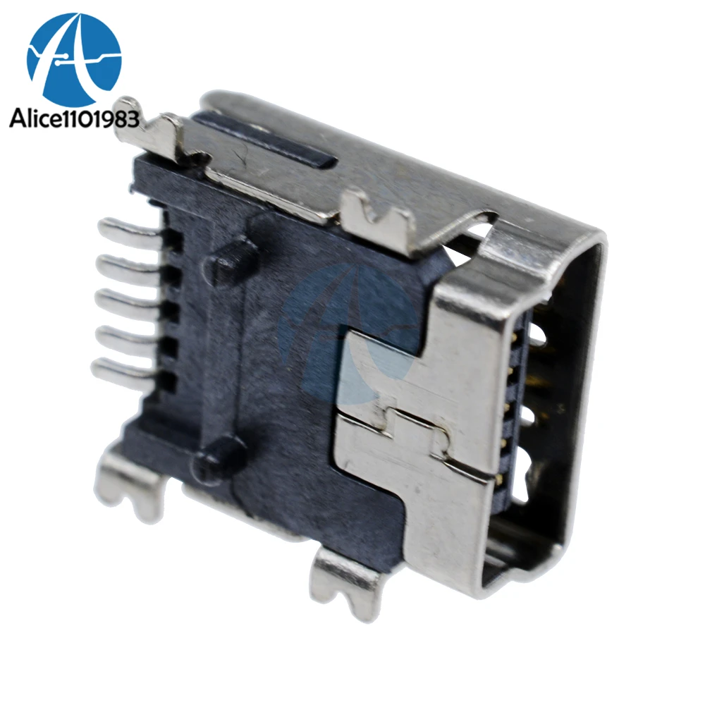 50 шт. мини-usb SMD 5-контактный разъем мини B | Электронные компоненты и