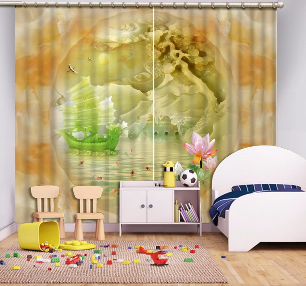 Высококачественные 3D занавески мраморные китайские для гостиной зеркальные