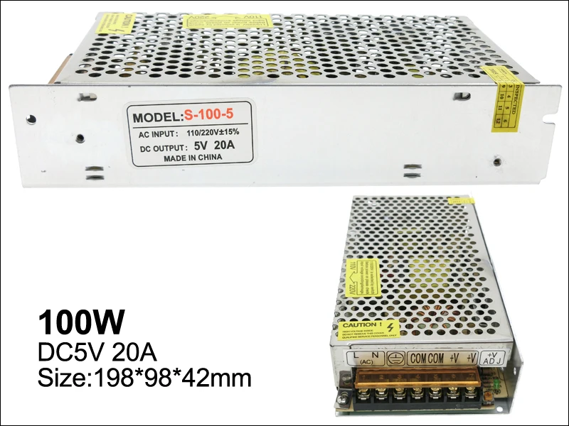 AC100-240V Питание 5 V светодиодный драйвер 220 V постоянного тока до DC 5 V 1A 2A 3A 5A 8.5A 10A 15A 20A 5 вольтовый блок питания трансформатор освещения