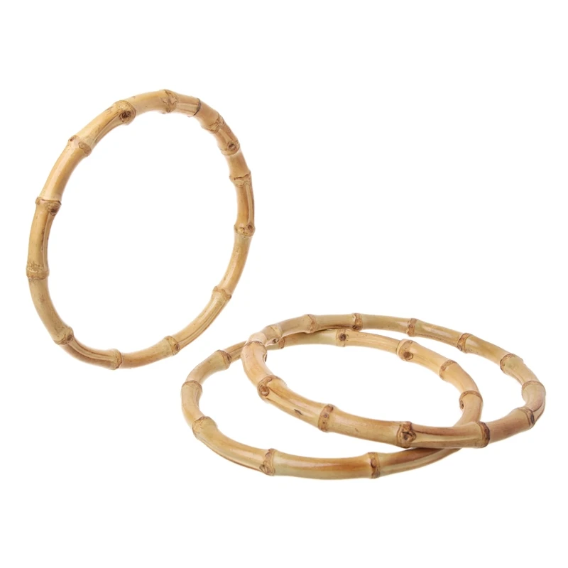 

1 x Round Bamboo Bag Handle for Handcrafted Handbag DIY Bags Accessories