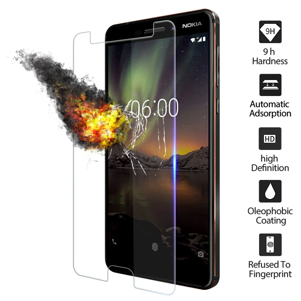 Прозрачное закаленное стекло для Nokia 6 2017 5 3 протектор экрана 9 H защитная пленка