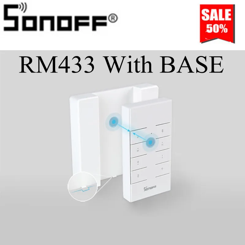SONOFF RM433 8 клавиш многоцелевой на заказ 433 МГц RF пульт дистанционного управления работает с SONOFF RF/Slampher/4CH Pro/TX Series/RF мост