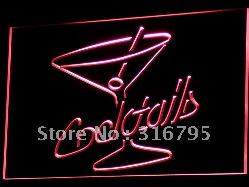 

i522 Cocktails Rum Wine Lounge Bar Pub NEW Light Signs On/Off Switch 20+ Colors 5 Sizes