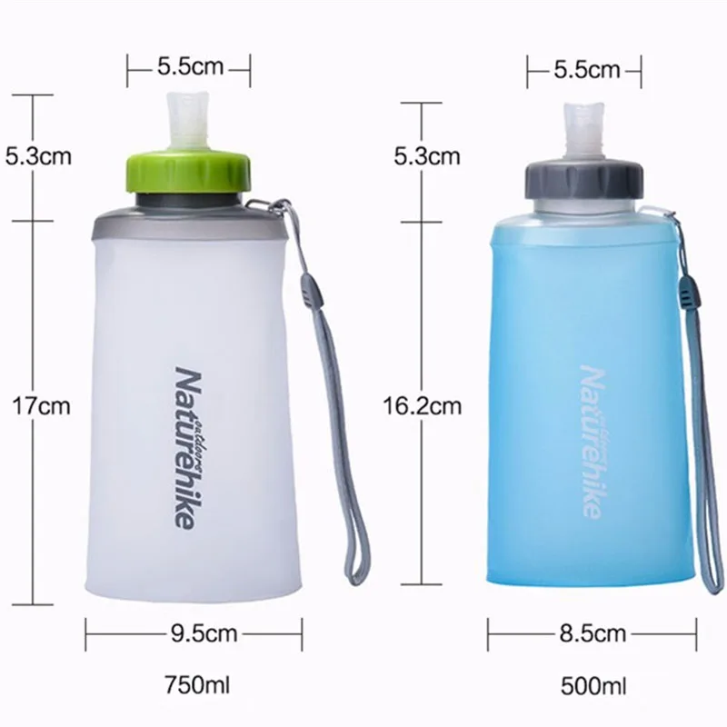 Складная бутылка для воды Transhome 500 мл 750 вместительный оригинальный портативный