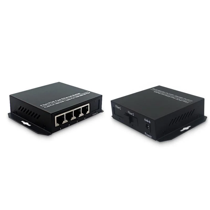 10/100 база 1 25G SC Simplex mode Волоконно-Оптический 4 порта RJ45 Enternet медиа конвертер Netlink