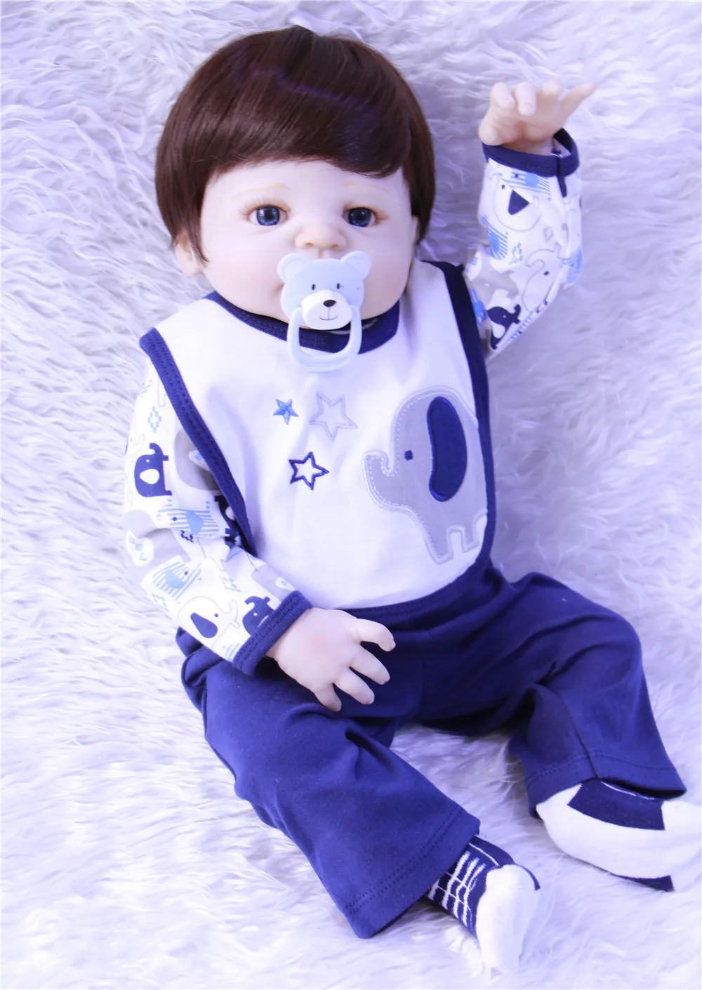 57cm FULL silicone reborn babies doll bathe boy modeling play house toy pretty bebe alive kids birthday gift bonecas | Игрушки и хобби