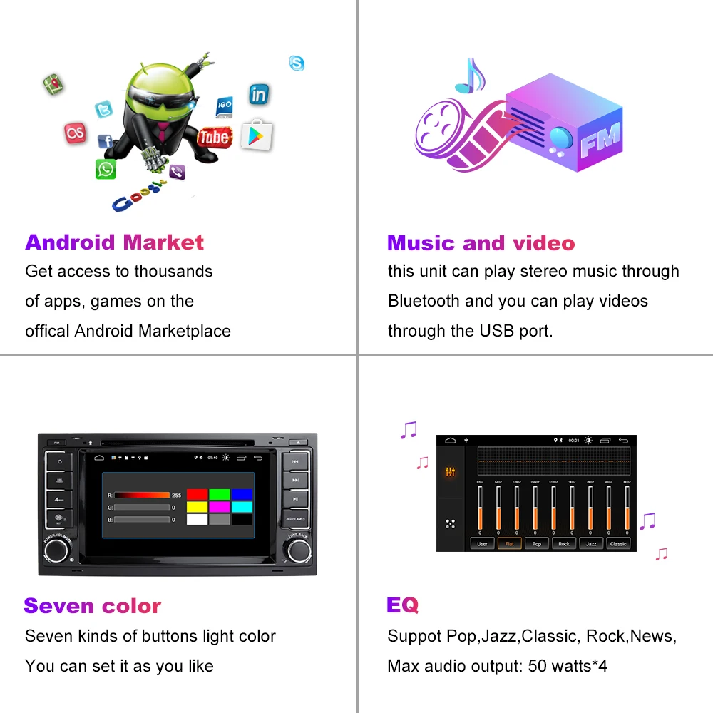 Xonrich Автомобильный мультимедийный плеер Android 9,0 2Din DVD Авторадио для VW Volkswagen Touareg Transporter T5 gps навигация Audio2G ram
