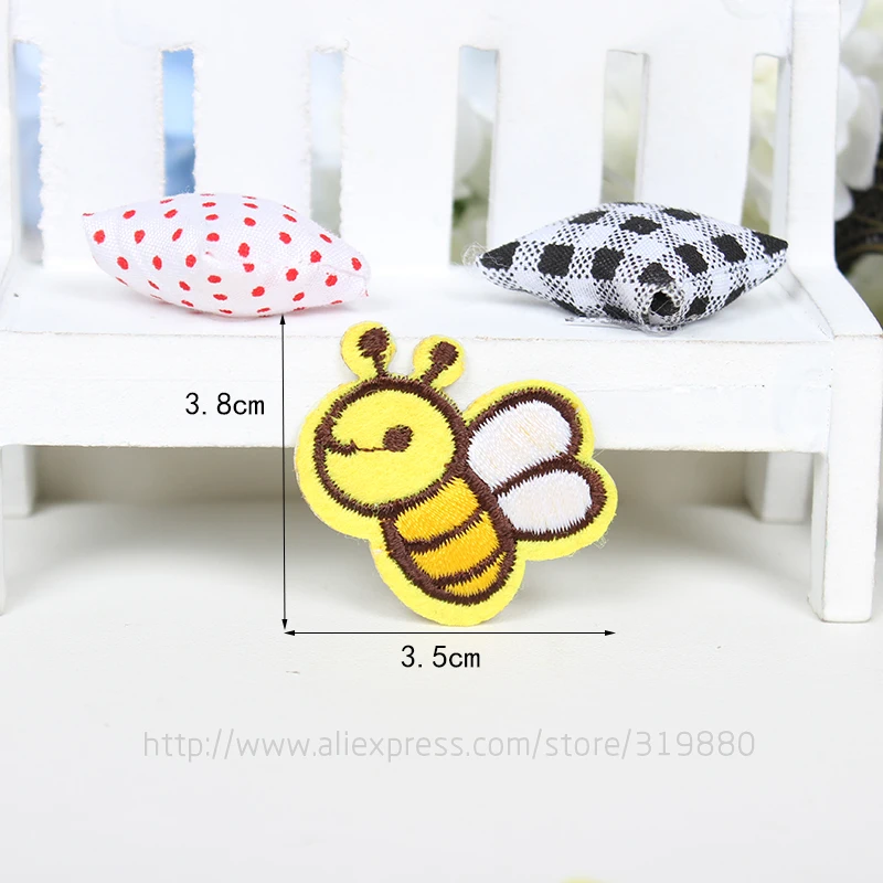 30 шт./лот Мультяшные пчелиные нашивки Детская Одежда НАШИВКА вышивка главая