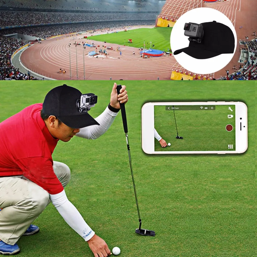PULUZ для Go Pro Аксессуары бейсболка кепки Регулируемая Strapback кепки с j-крюк Пряжка Крепление Винт для GoPro HERO 5 4 3+ 3 2