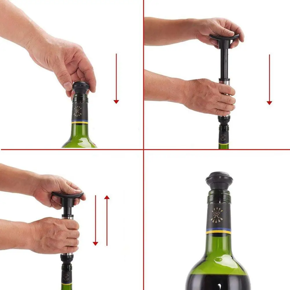 Новый вакуумный насос из нержавеющей стали многоразовый для вина 4 герметичных