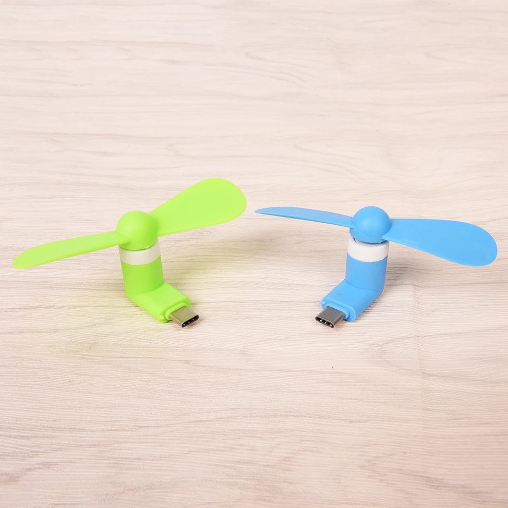 Гибкий мини вентилятор охлаждения Micro USB Type C ручной для телефонов Samsung Xiaomi