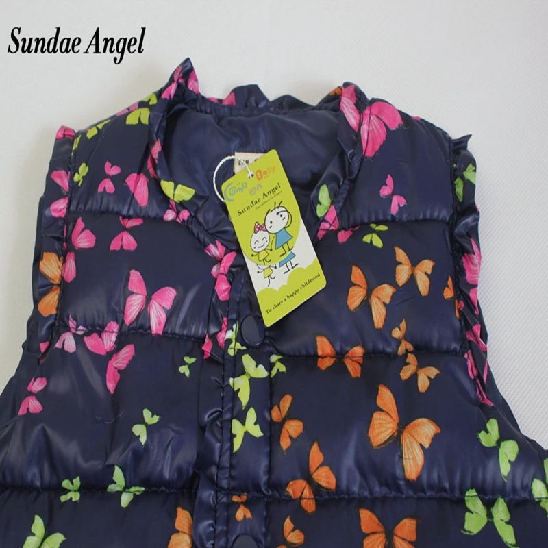 Детский жилет для девочек зимний хлопковый с бабочками|girls vest|kids girl vestvest child |