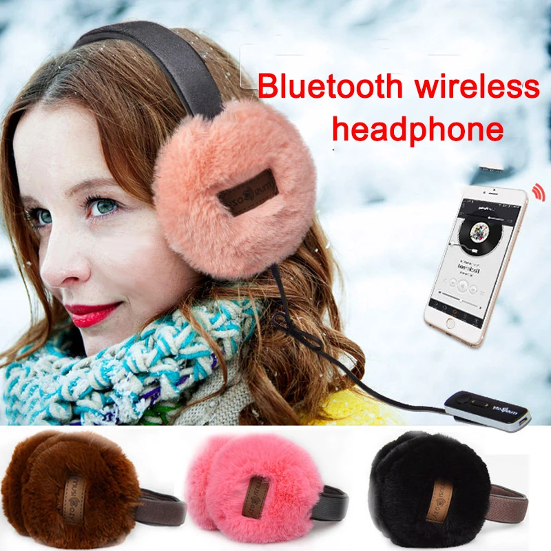 ME 02X плюшевые теплые наушники беспроводные Bluetooth стерео музыкальные с