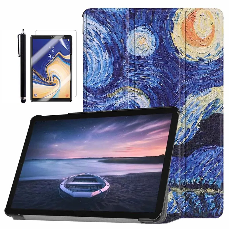 Уникальный легкий Чехол книжка из искусственной кожи с принтом для Samsung Galaxy Tab S4 10