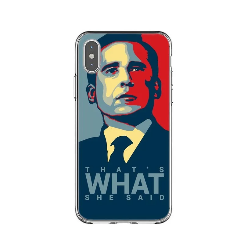 Это то что она ответит Майкл Скотт TPU чехол для телефона Apple iPhone12 Pro Max 11Pro SE X XR XS
