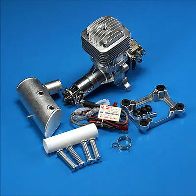 DLE85 85CC бензиновый двигатель с электронным зажиганием и глушитель для
