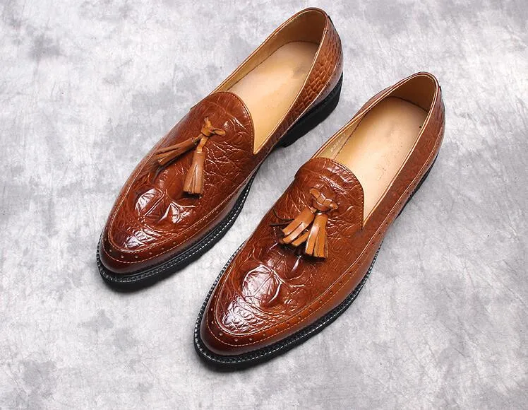 

Italian Mens Leather Dress Wedding Oxfords Shoes 2018 Yellow Black Spring Male Fashion Derby Handmade Oxfords Shoes Mujers