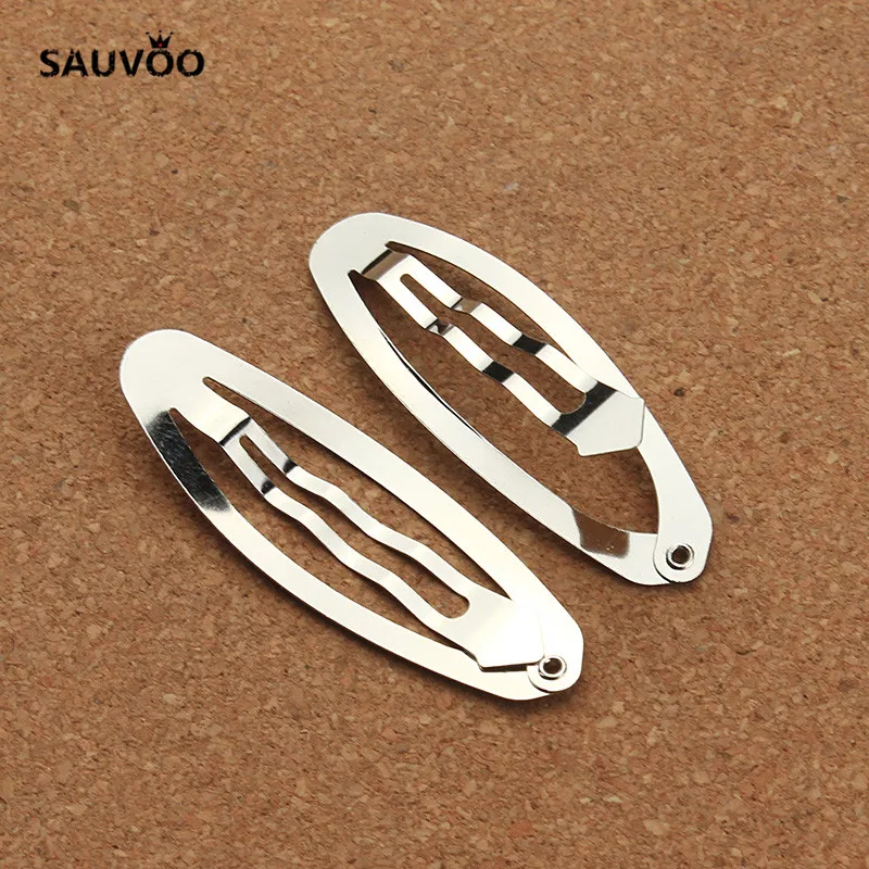 Sauvoo 20 шт./лот овальные BB заколки для волос Серебряный цвет DIY ювелирных изделий