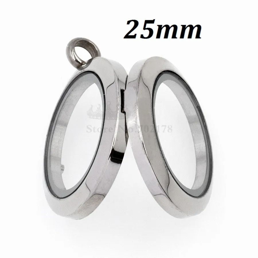 25mm plain magnet 10 шт./лот 20 мм/25 мм/30 мм 316L нержавеющая сталь+ стеклянный плавающий медальон прозрачные стразы медальон для плавающего медальона шармы на память - Окраска металла: 25mm plain magnet
