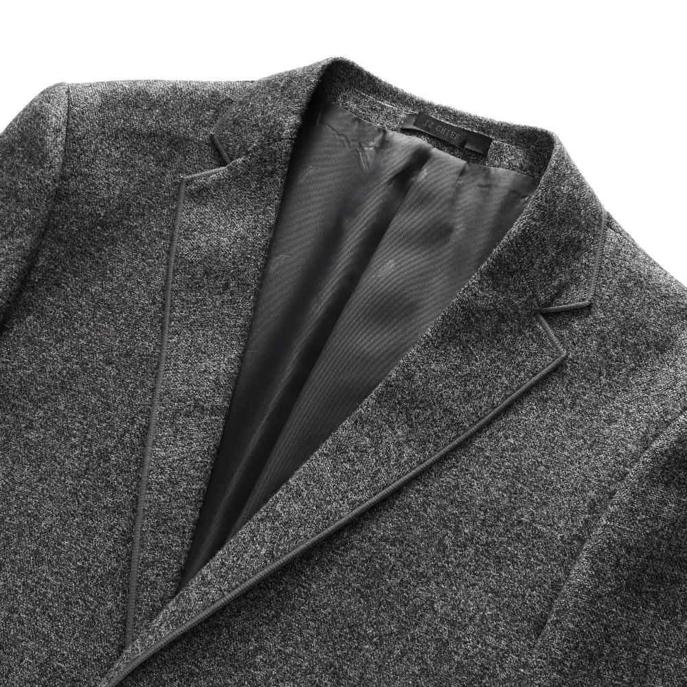 JZ главный джентльмена пиджак Slim Fit сплошной Модные мужские куртки пальто на