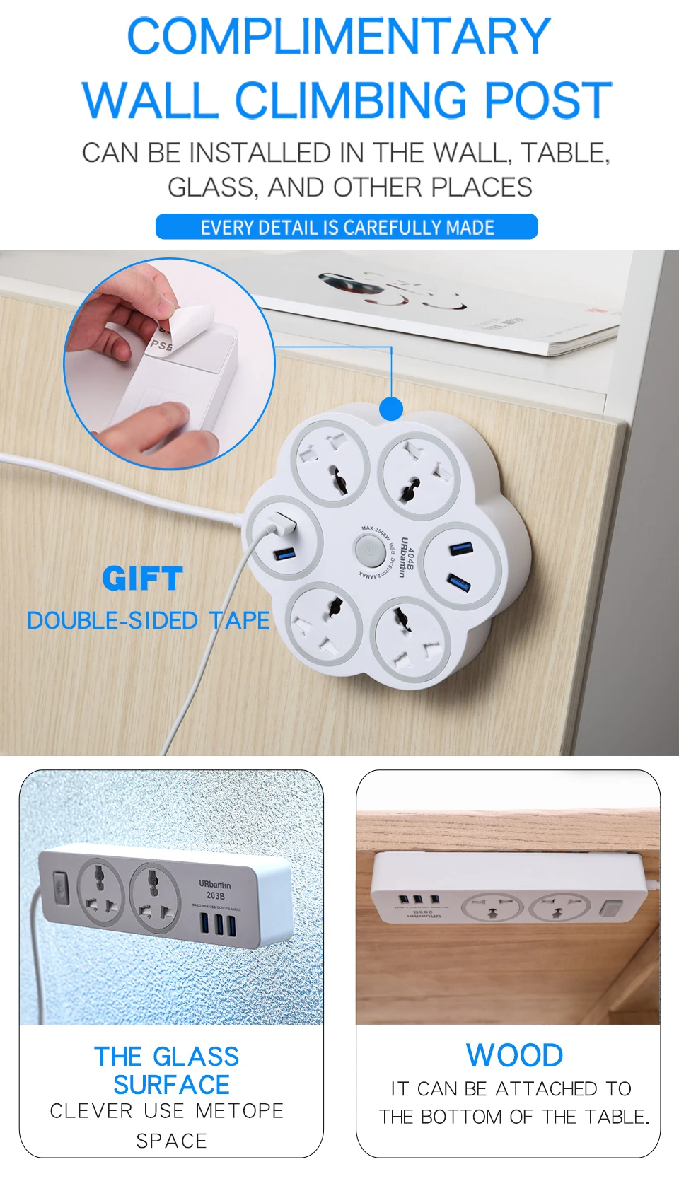Urbantin розетка с 4 usb-портами многофункциональная умная Домашняя электроника универсальная умная розетка EU UK AU розетка адаптер