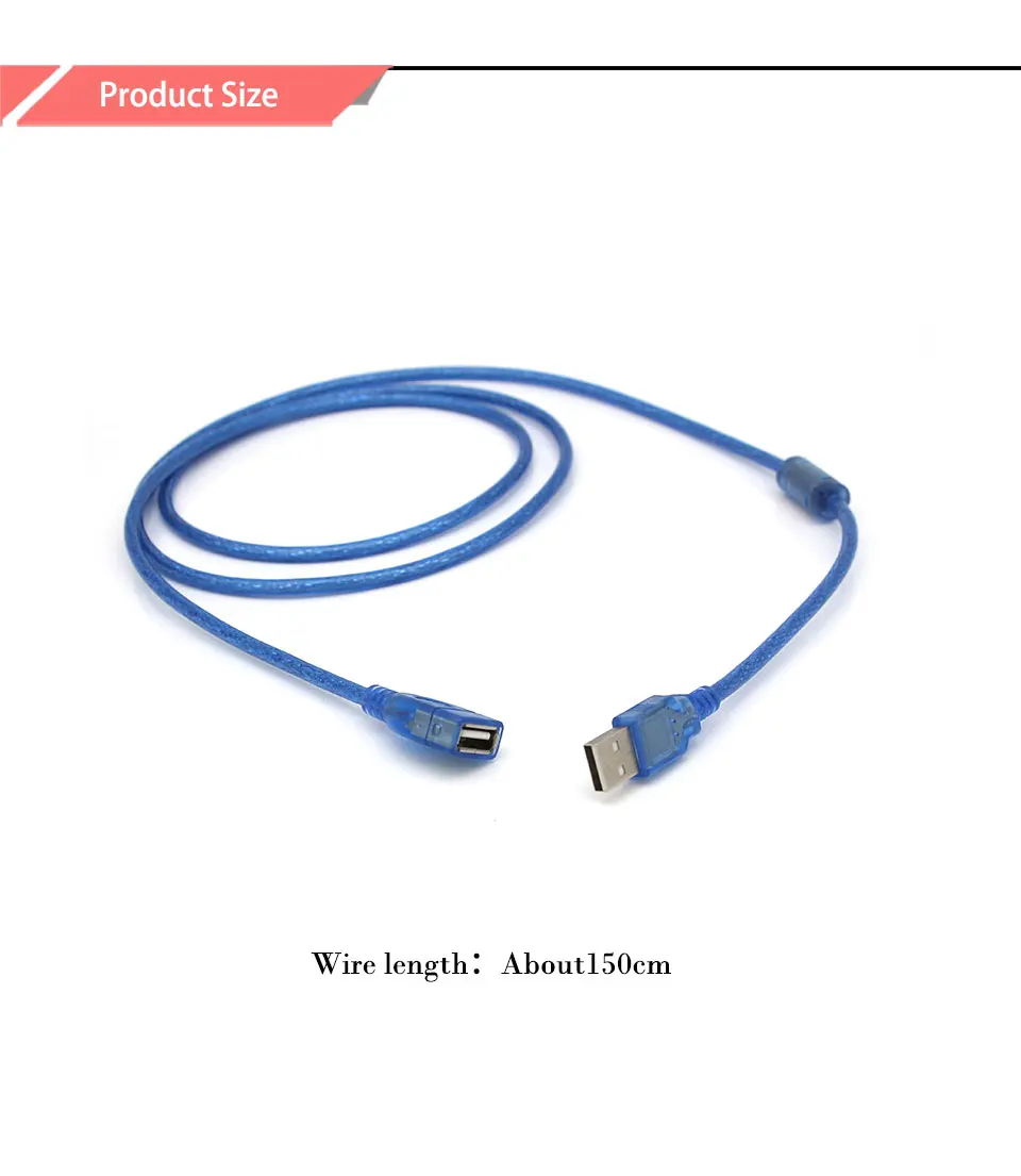 USB кабель для передачи данных для ПК, клавиатура, принтер, камера, планшет, мобильный телефон, мышь, игровой контроллер, USB 2,0, удлинитель для мужчин и женщин