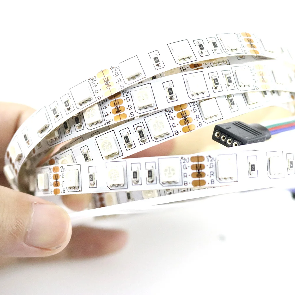 Гибкая СВЕТОДИОДНАЯ лента SMD 5050 300 5 м 60 светодиодов/м 12 в пост. Тока - купить по