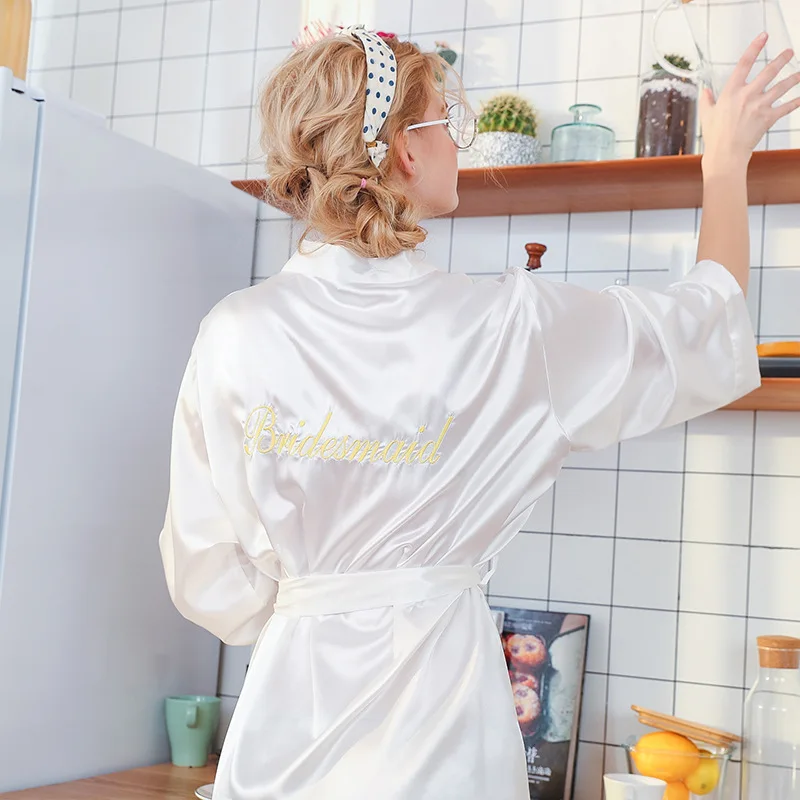 

new Summer Womens Short Robe Bath Gown Bridesmaid wedding Kimono Yukata Nightgown Lady Sleepshirts pajama Nightdress M-XXL