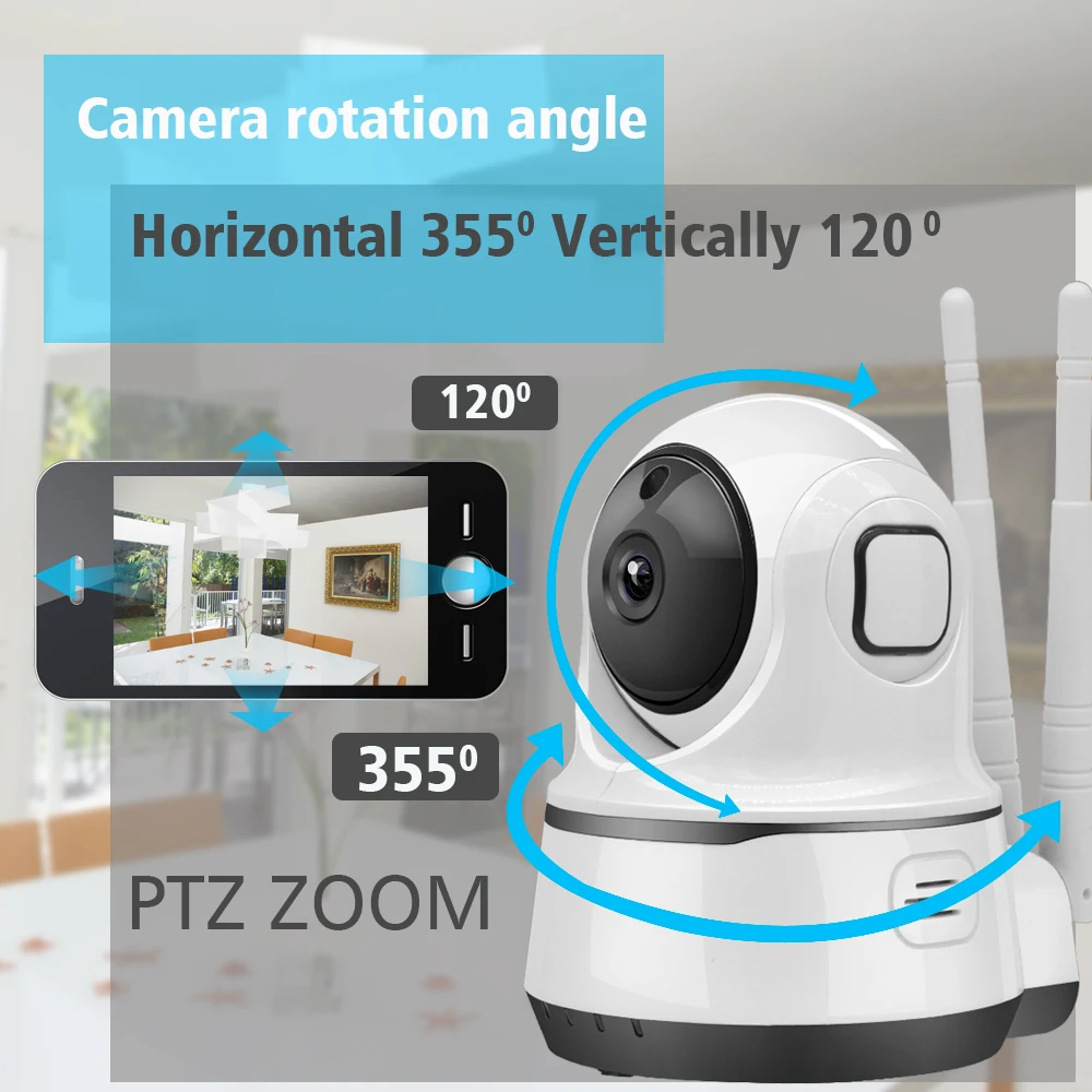 OUERTECH ночное видение 1080P Беспроводная вращающаяся двухсторонняя аудио Смарт ip