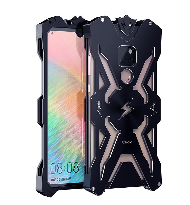Алюминиевый армированный чехол Тор для Huawei Mate 20 Pro телефона с вспышкой Железный