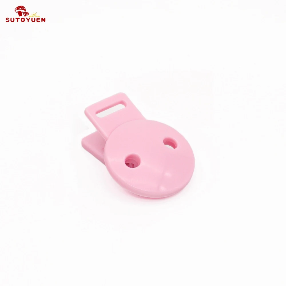 dark pink 10 шт. пластиковые зажимы с круглой головкой для детей, сделай сам, зажимы для соски, держатель цепи, аксессуары для соска для младенцев, безопасные зажимы для подтяжек - Цвет: dark pink