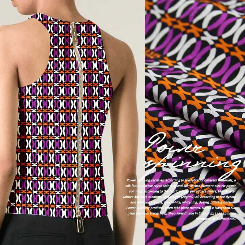 Шелк с цифровой печатью тканевый летняя рубашка из мягкого материала шелковая