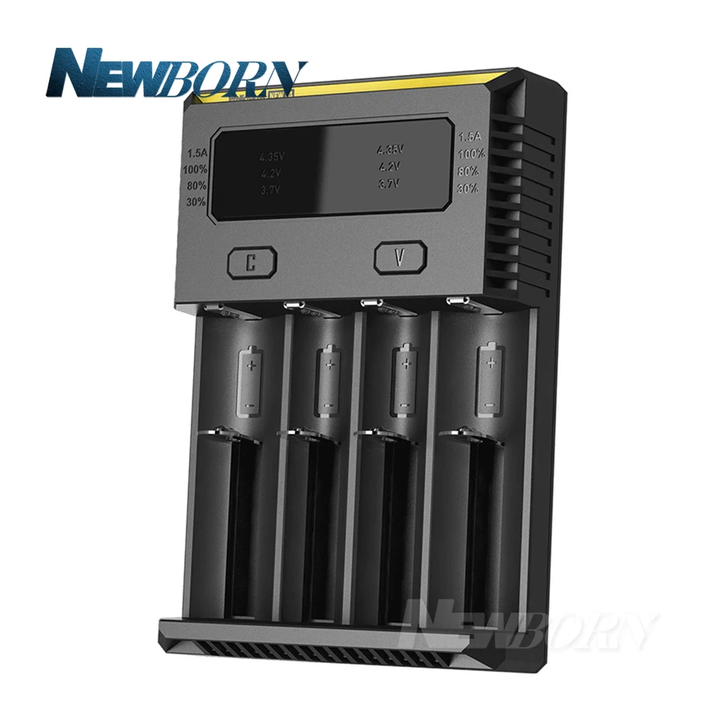 100% Зарядное устройство Nitecore I4 с ЖК дисплеем универсальное умное автомобильное