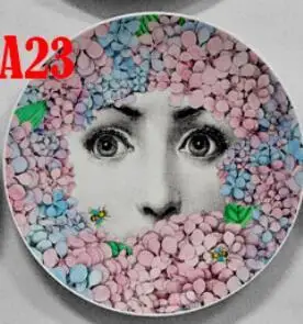 8 дюймов, популярные европейские изготовленные на заказ 21 см Милан rosenthal Piero fornasetti тарелки дизайн подвесная декоративная тарелка Diva настенная подвеска - Цвет: W