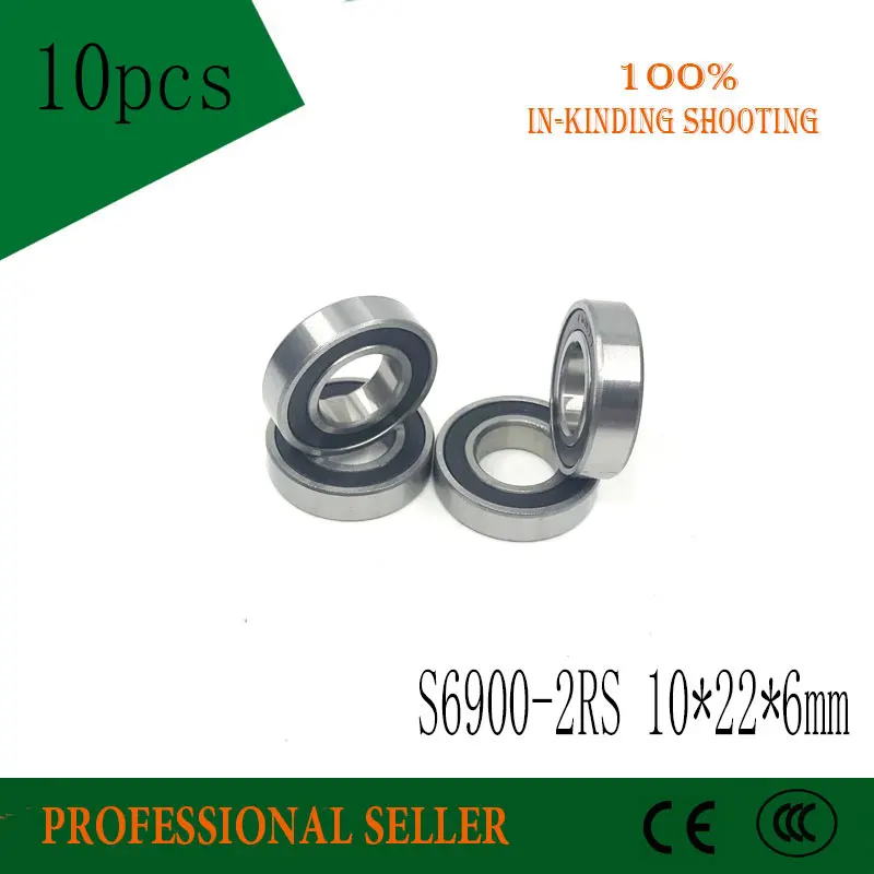 Подшипники из нержавеющей стали S6900RS 10*22*6 мм 10 шт.|bearing bearing|bearing stainlessbearing 10pcs |