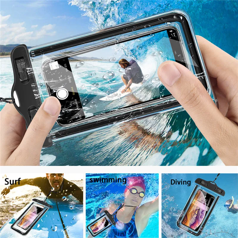 USLION водонепроницаемый чехол для телефона сумка iPhone X XS MAX Huawei Samsung Xiaomi подводный