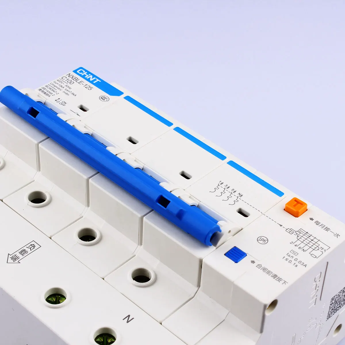 CHNT CHINT NXBLE 125 63A 80A 100A 125A 4P RCBO маленькие заземляющие автоматические выключатели с