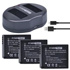 Аккумулятор для камеры DMW-BLG10, DMW BLG10, DMW-BLE9, BLE9, BLE9E, 3 шт., двойное зарядное устройство USB для Panasonic Lumix, DMC, GF6, GX7, GF3, GF5, GX80