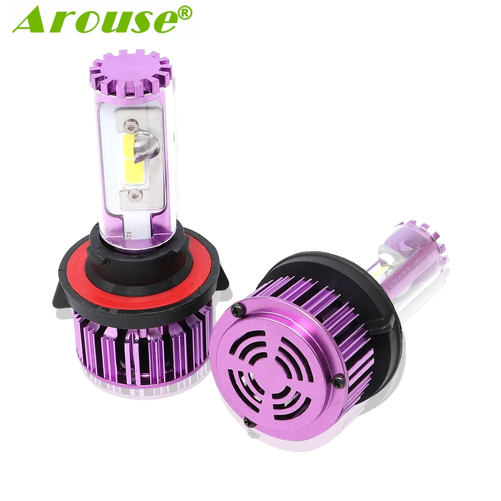 Автомобильный светодиодный фонарь AROUSE H13 9008 9005 HB3 H11 H4 H1 H7 H3 COB 60 Вт 8000 лм 6500 К