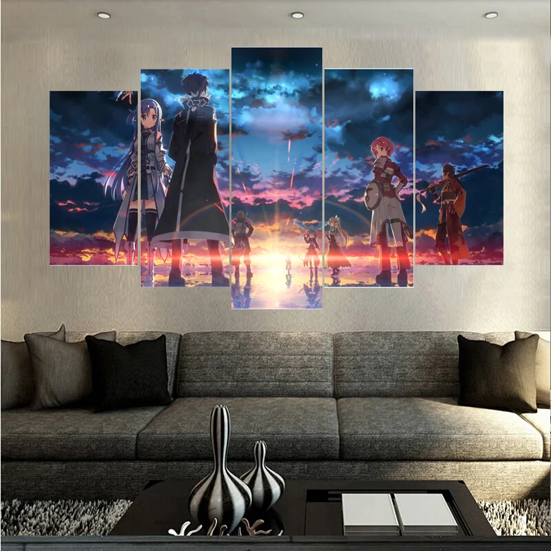 Добро пожаловать агент 5 шт./компл. HD холст спрей печати украшения дома Картины