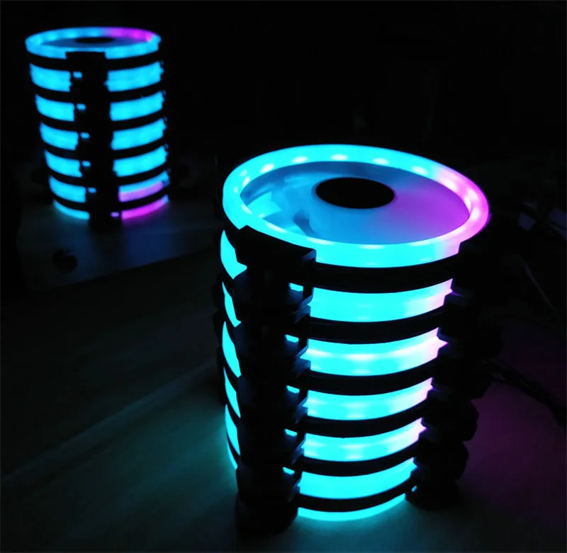 FormulaMod Fm-Fan01, цветная(RGB) ореолом/колесо вентилятора, d-типа 4 pin Интерфейс, 120x120mm вентилятор радиатора