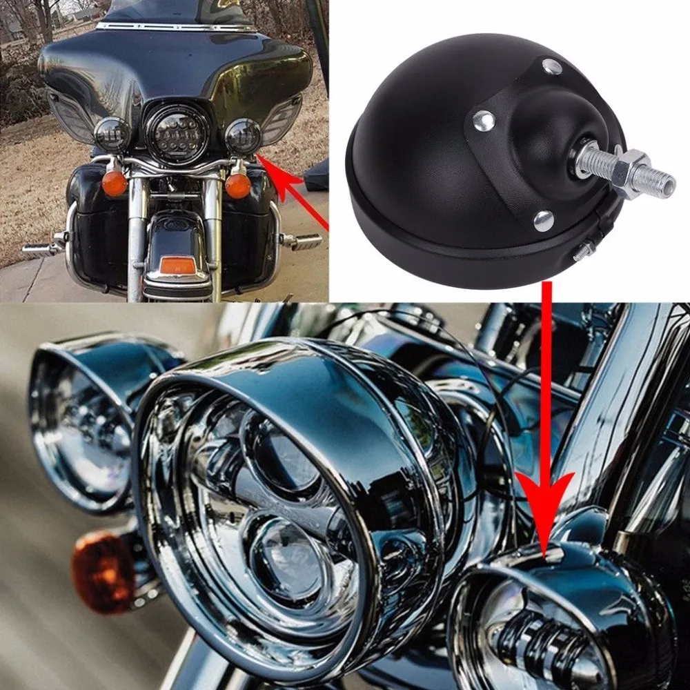 

4.5 Inch Black Housing Fog Passing Light Lamp Shell Mount Bracket for Harley Road King Electra Glide