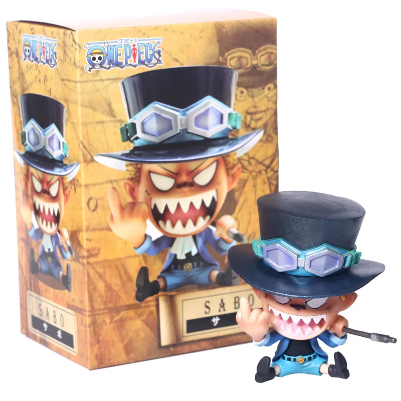 Аниме One Piece Sabo средний палец смешной жест ПВХ экшн-фигурка модели игрушки |