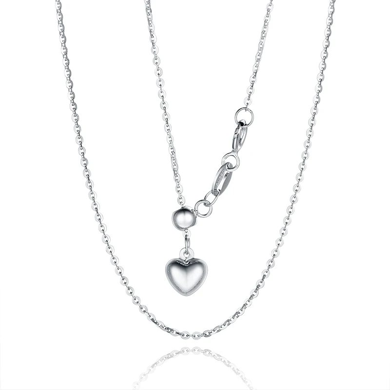 GCZQ Genuine 18K White/Yellow/Rose Gold Chain 1.4g Arbitrarily adjustable Necklace Gold Chain Pure Gold Necklace - Цвет камня: white