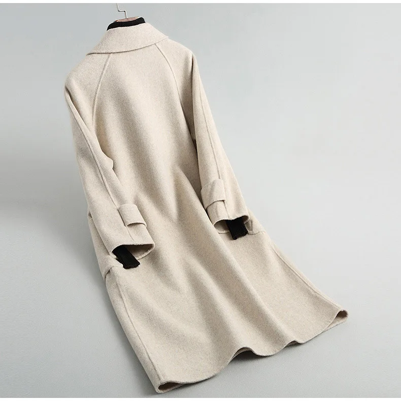 PUDI RO18139 Женская Осенняя Зимняя шерстяная куртка с карманом свободного стиля с карманами пальто для отдыха