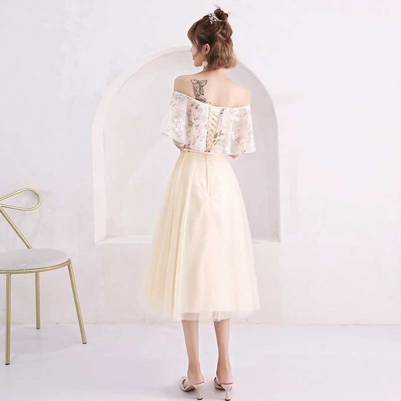 2018new stock plus size women pregnant wedding party Bridesmaid Dresses flower sexy romantic A line Champagne dresses abe186 | Свадьбы и